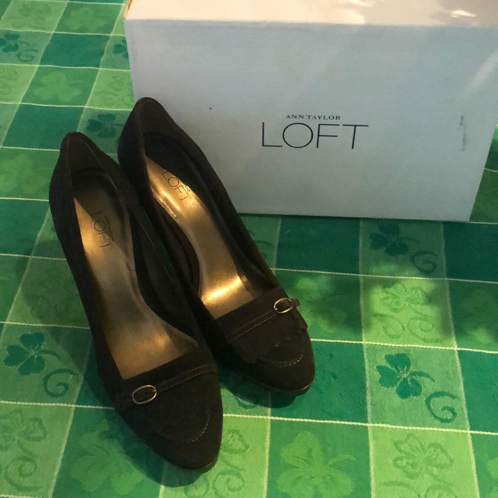 Brown suede shoes